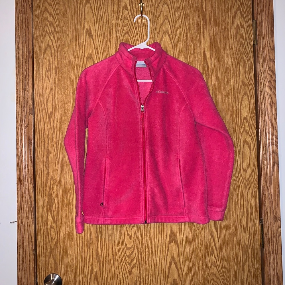 Youth Colombia hot pink zip up fleece size 14/16